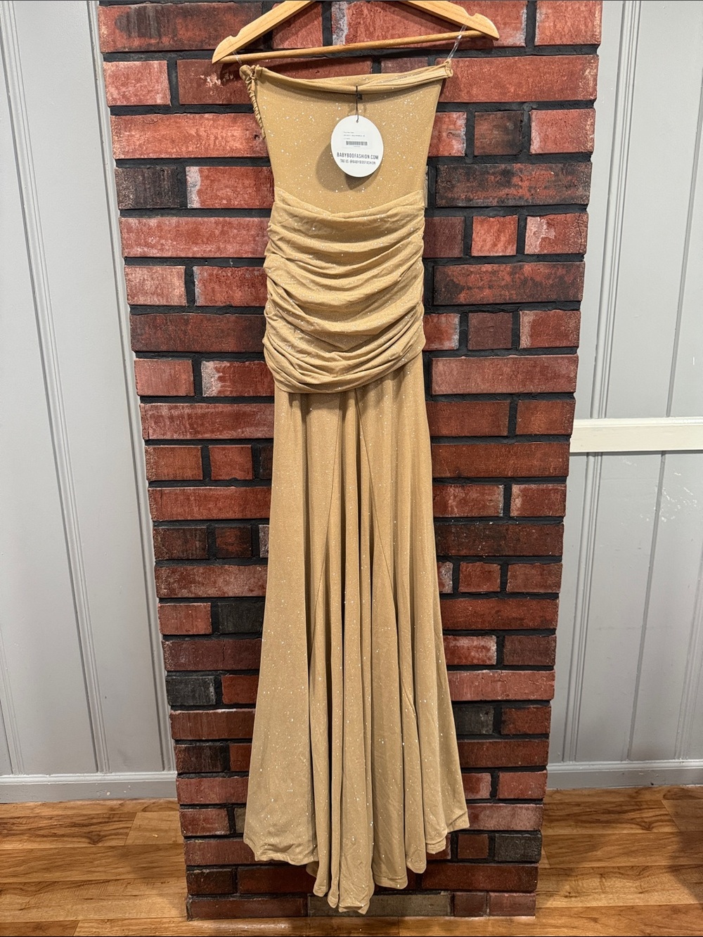 Babyboo PAULA MAXI DRESS - GOLD SPARKLE - Picture 6 of 16